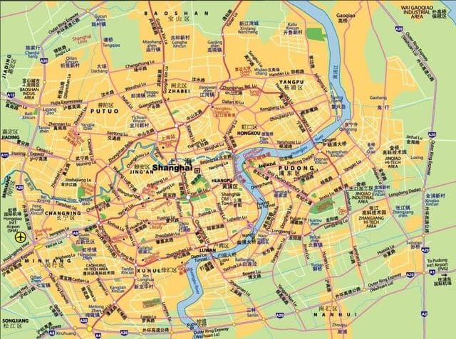 Shanghai airports map