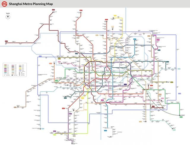 Shanghai subway station map