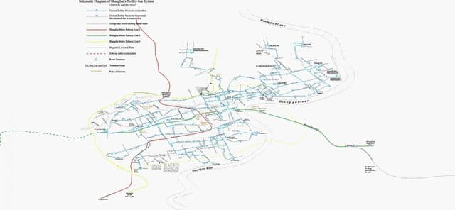 Shanghai trolley stations map