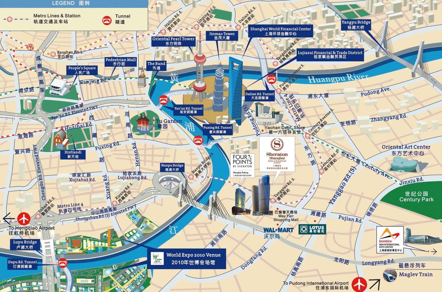 Shanghai Attractions Map