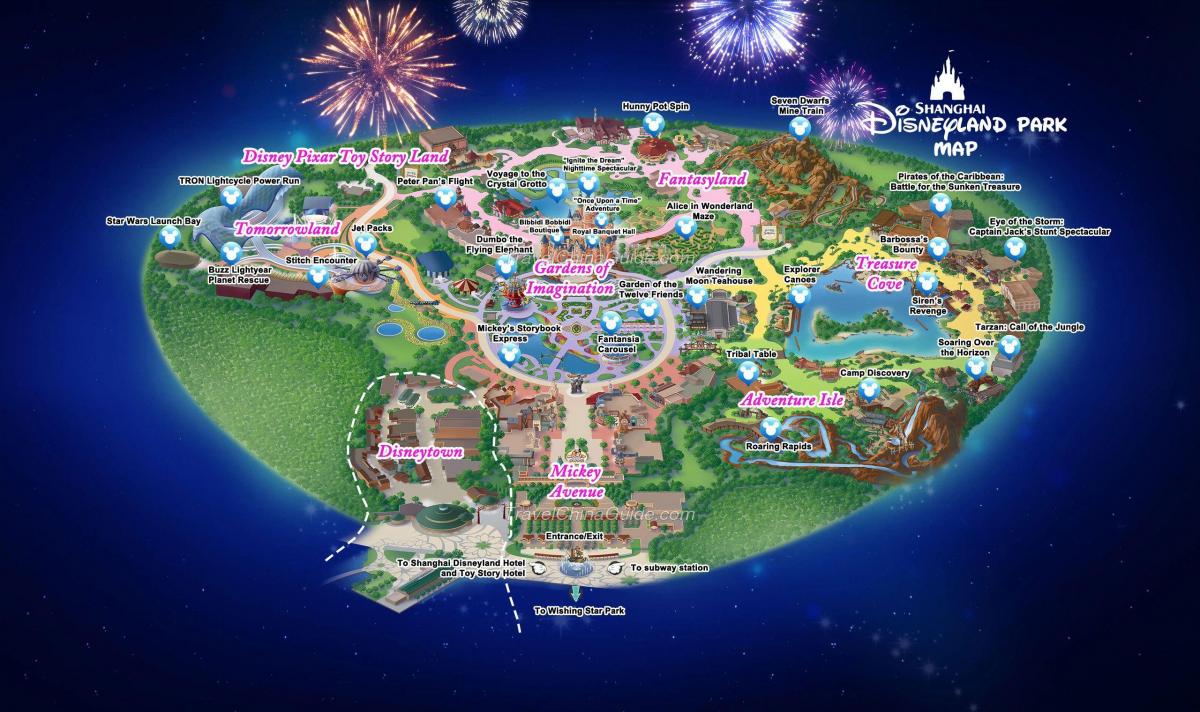 Shanghai Disneyland park map
