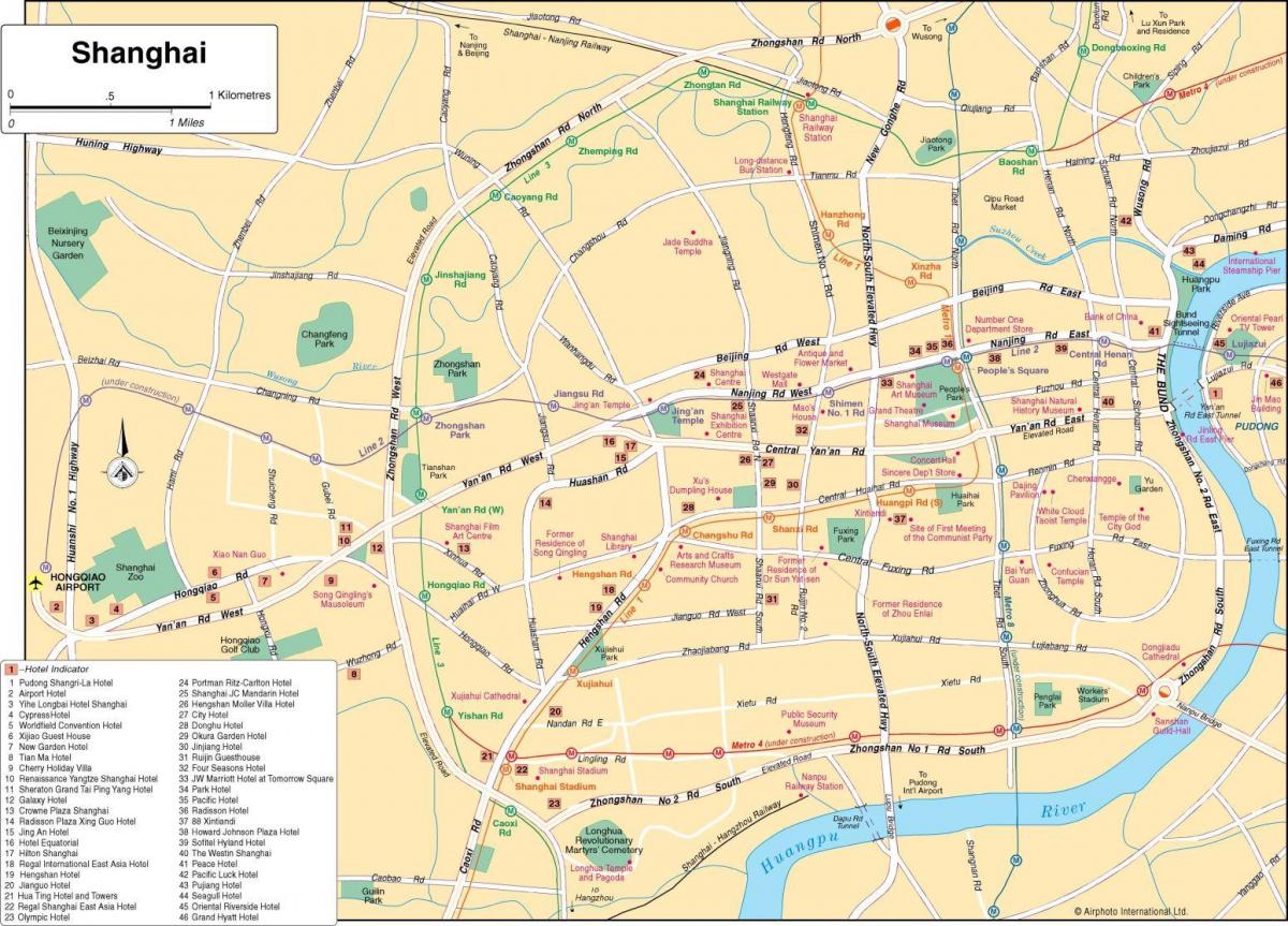 Shanghai city center map
