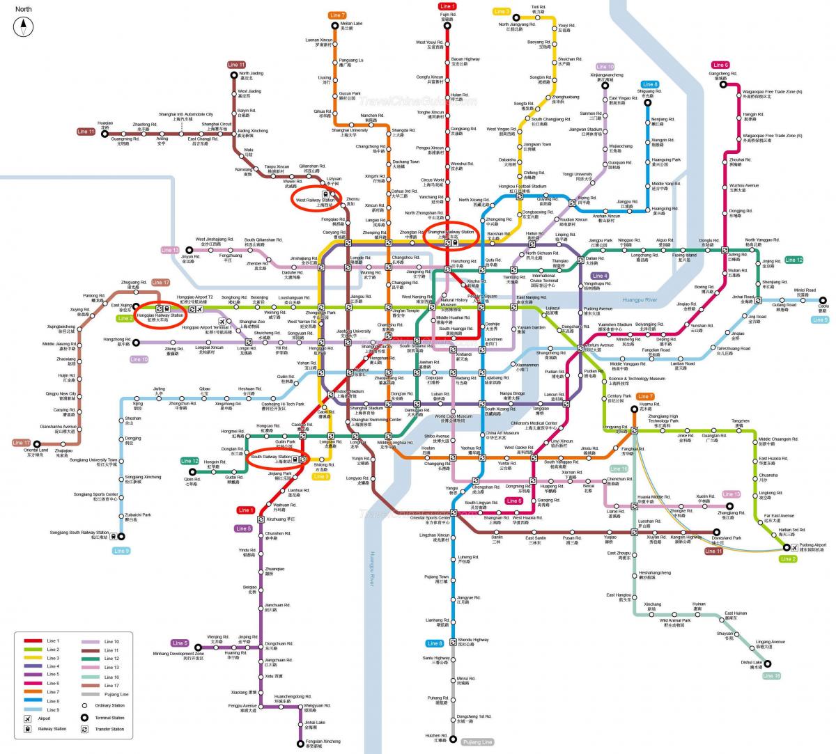 Shanghai railway stations map