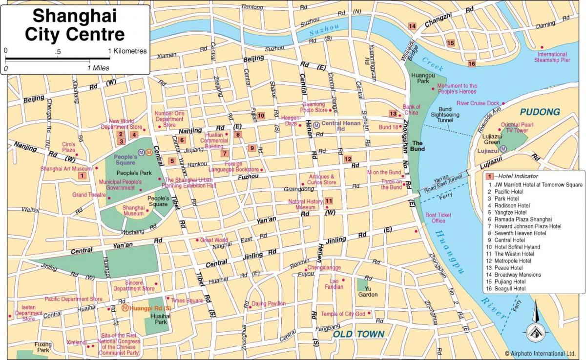 Shanghai walking tours map